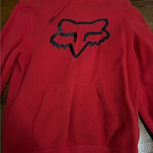 Fox Red Hoodie with Black Logo